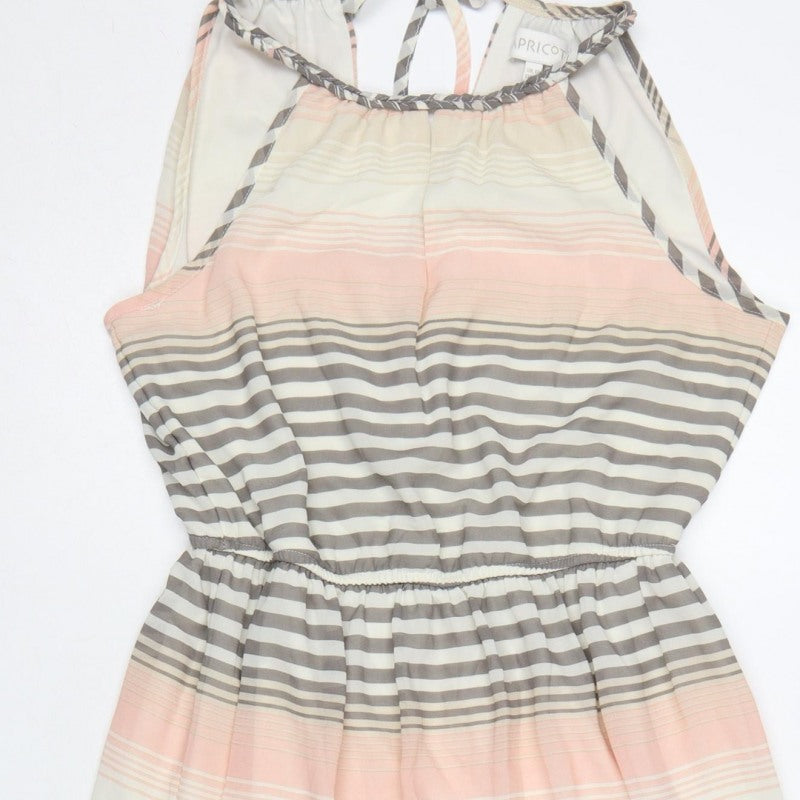 Apricot Women Multicoloured UK 12 Maxi Halter Striped Tie-Back Dress