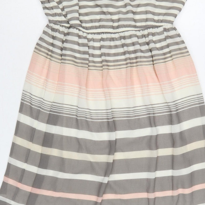 Apricot Women Multicoloured UK 12 Maxi Halter Striped Tie-Back Dress