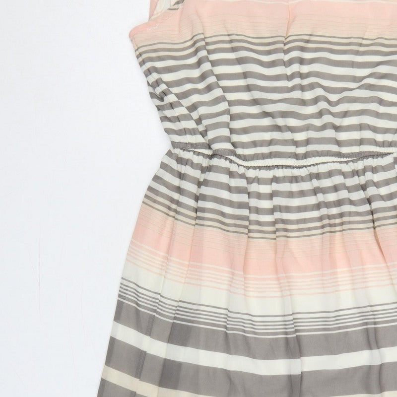 Apricot Women Multicoloured UK 12 Maxi Halter Striped Tie-Back Dress