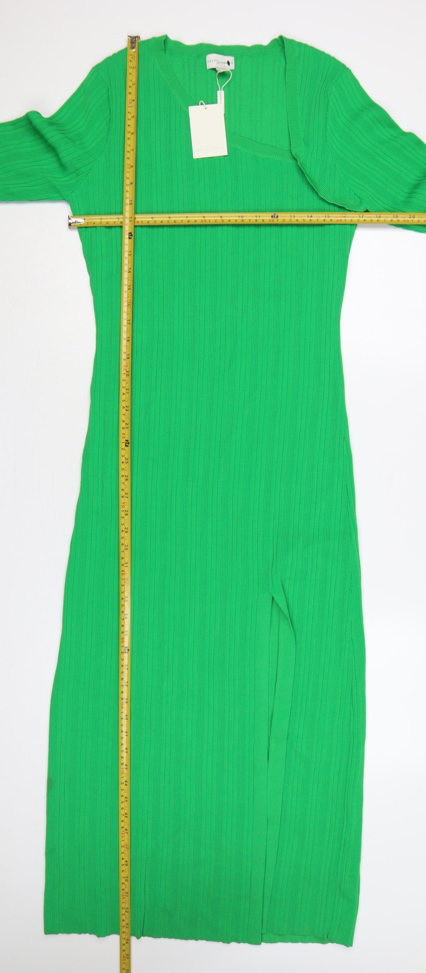 Pretty Lavish Women Green L Bodycon Long Knit Cut Out Midi Dress