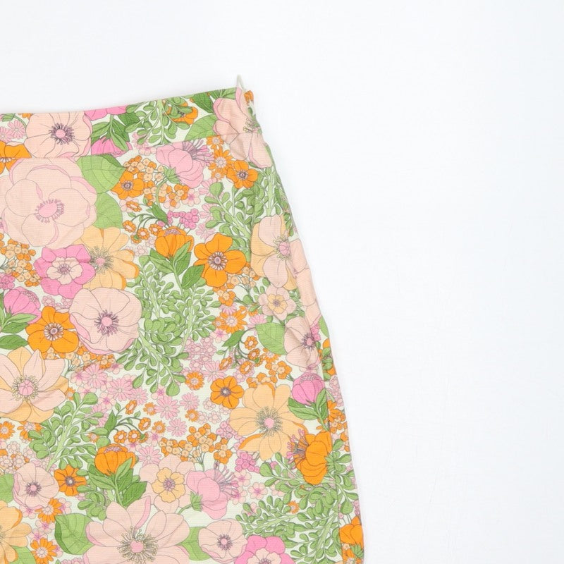 MNG Women’s Multicoloured XL Floral A-Line Mini Skirt