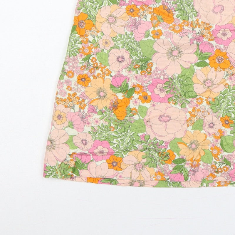 MNG Women’s Multicoloured XL Floral A-Line Mini Skirt
