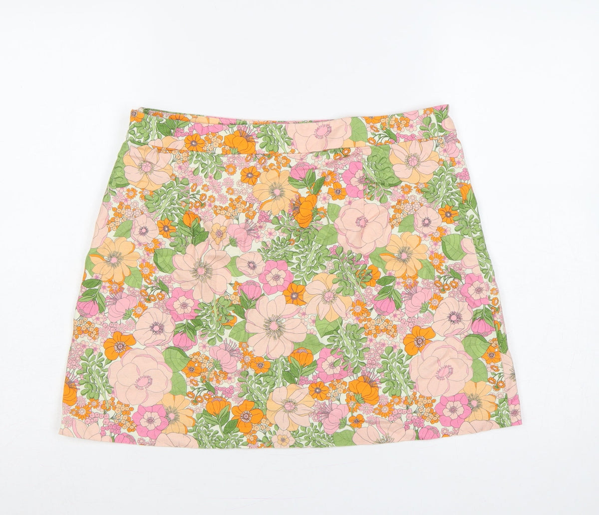 MNG Women’s Multicoloured XL Floral A-Line Mini Skirt