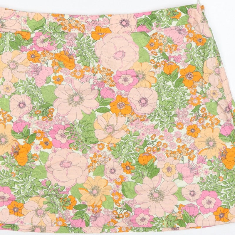 MNG Women’s Multicoloured XL Floral A-Line Mini Skirt