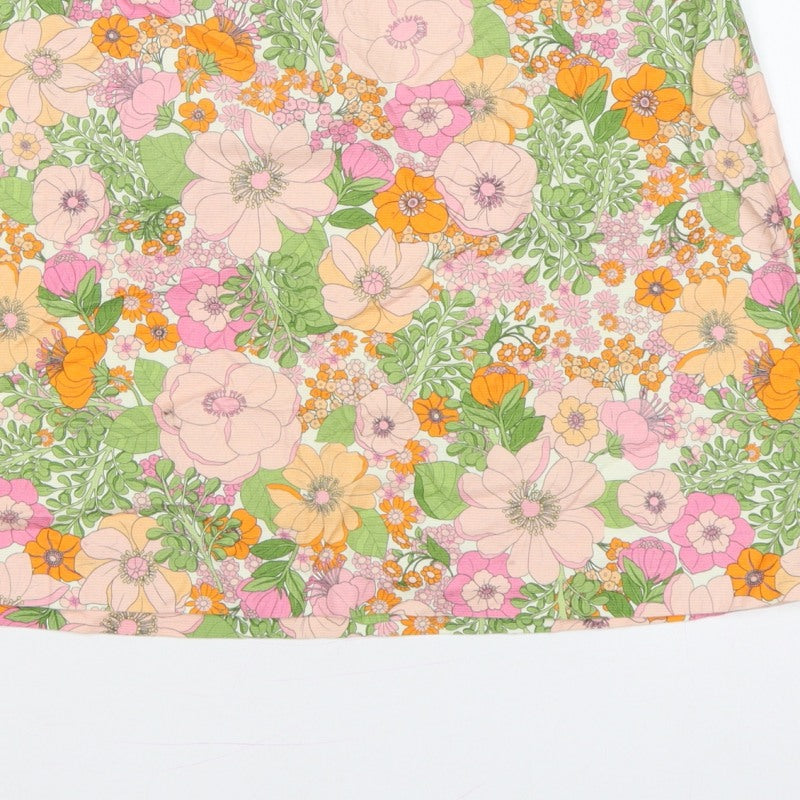 MNG Women’s Multicoloured XL Floral A-Line Mini Skirt
