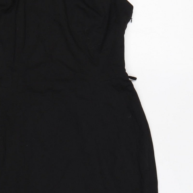 Next Women’s Black Size 10 Sleeveless Scoop Neck Pencil Dress