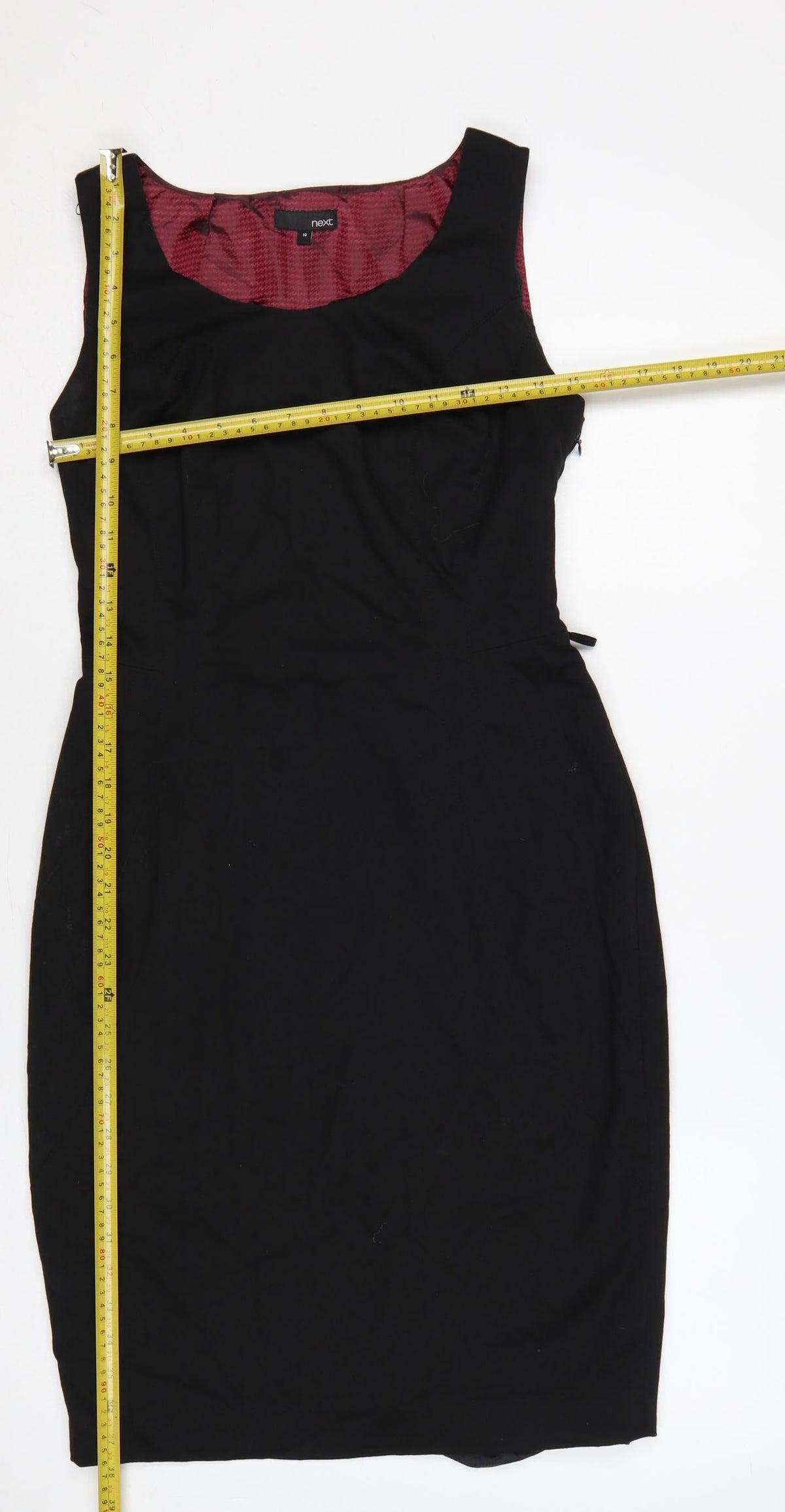 Next Women’s Black Size 10 Sleeveless Scoop Neck Pencil Dress