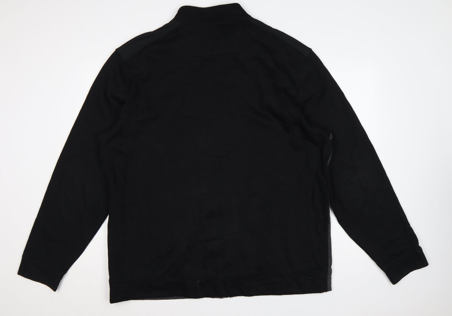 Calvin Klein Men Grey 2XL Full Zip High Neck Logo Sweatshirt