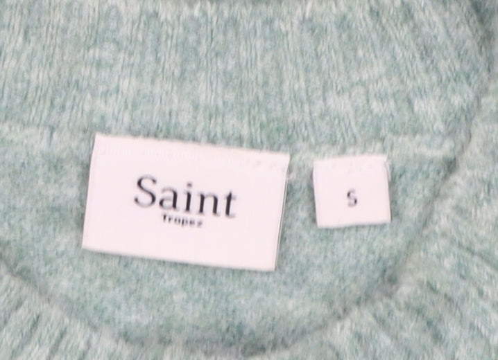 Saint Tropez Women Green Size S Sleeveless Knit Jumper Vest