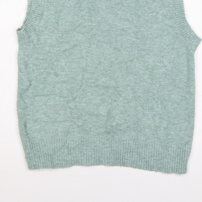 Saint Tropez Women Green Size S Sleeveless Knit Jumper Vest