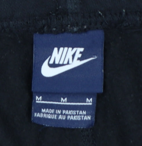 Nike Men’s Black M Logo Fleece Sweatpants Joggers Elastic Waist