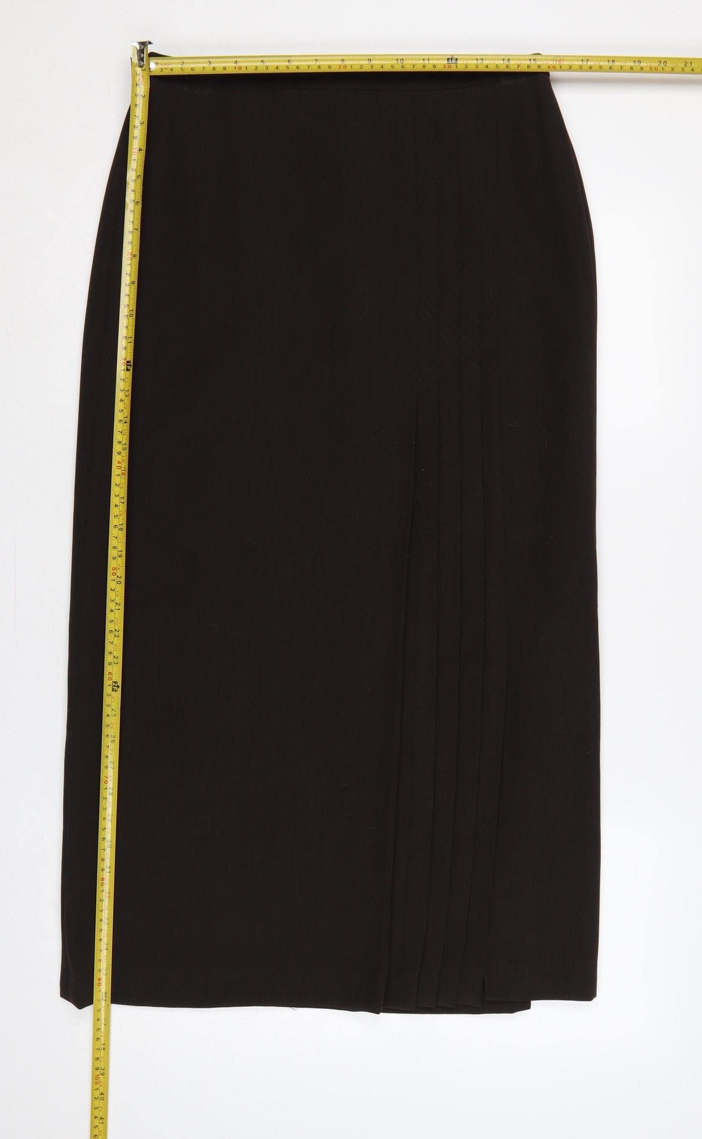 Gerry Weber Women Black UK 14 Long Pencil Skirt Pleated Lined