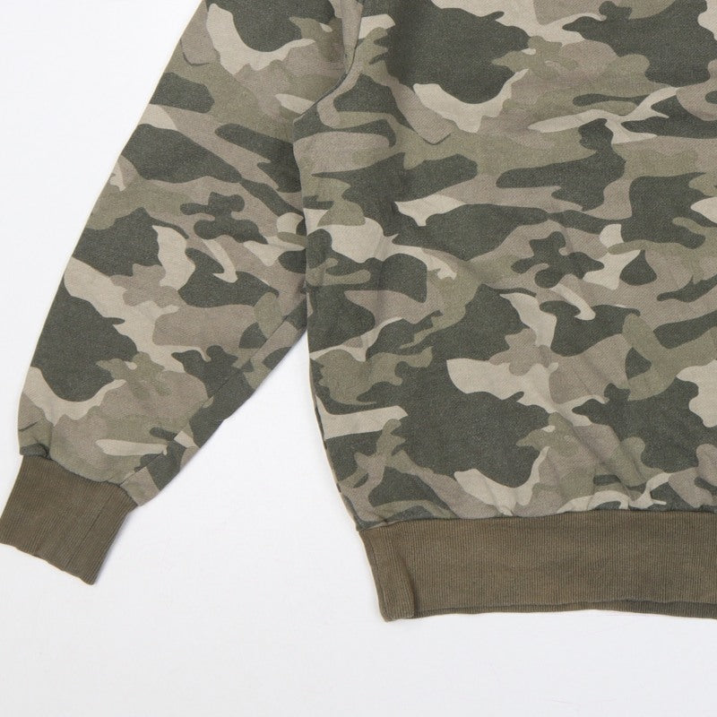 Additional view of Ellesse Men’s Green Camo XL Crew Neck Logo Pullover Sweatshirt