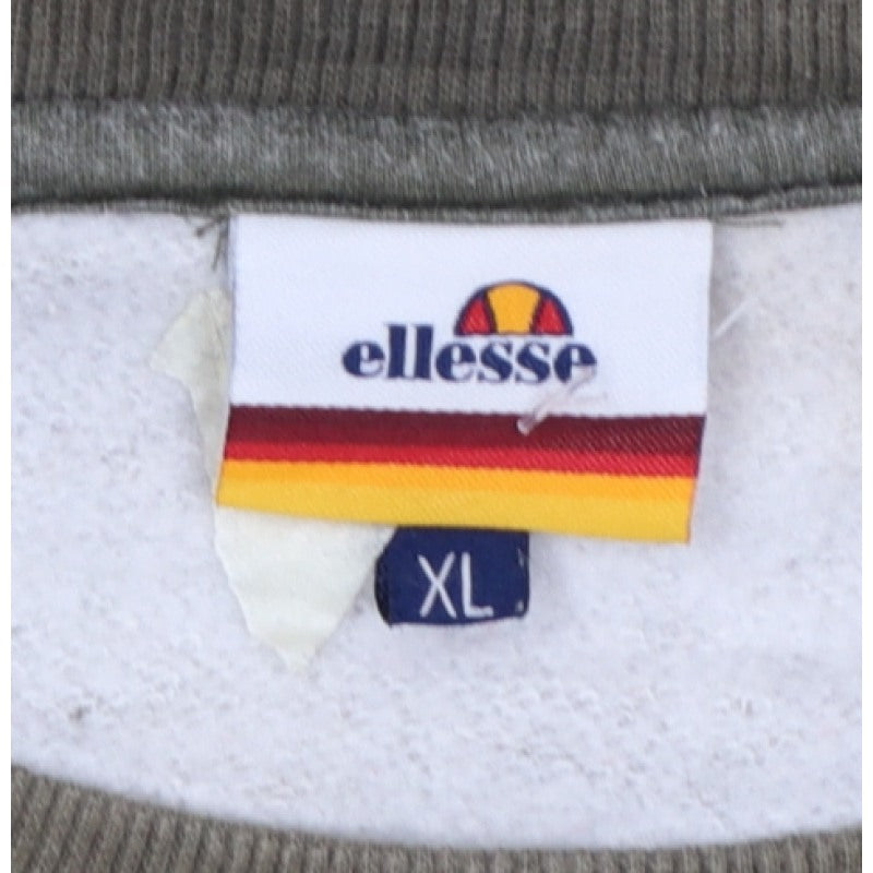 Additional view of Ellesse Men’s Green Camo XL Crew Neck Logo Pullover Sweatshirt