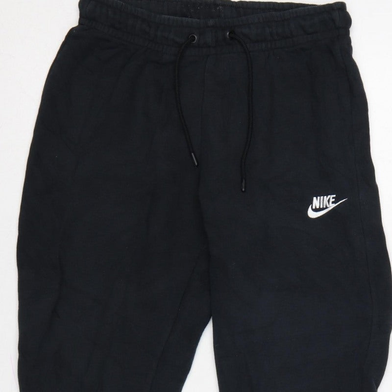 Nike Women’s Black S Fleece Jogger Sweatpants Elastic Waist Logo