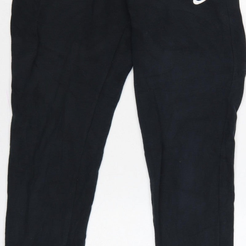 Nike Women’s Black S Fleece Jogger Sweatpants Elastic Waist Logo