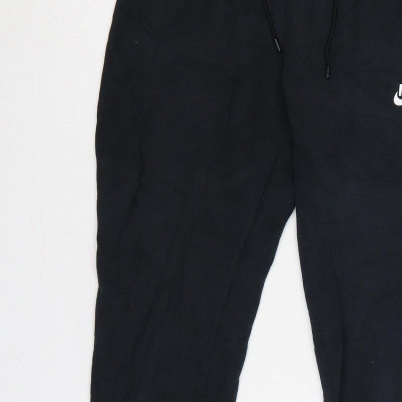 Nike Women’s Black S Fleece Jogger Sweatpants Elastic Waist Logo