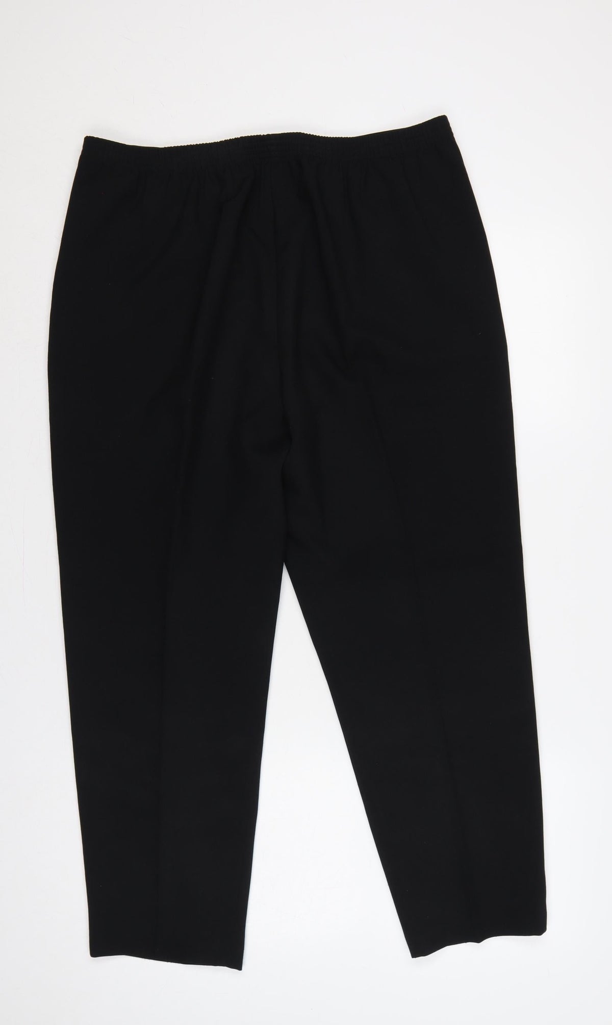 Classics Women’s Black Size 16 Straight Leg Elastic Waist Trousers