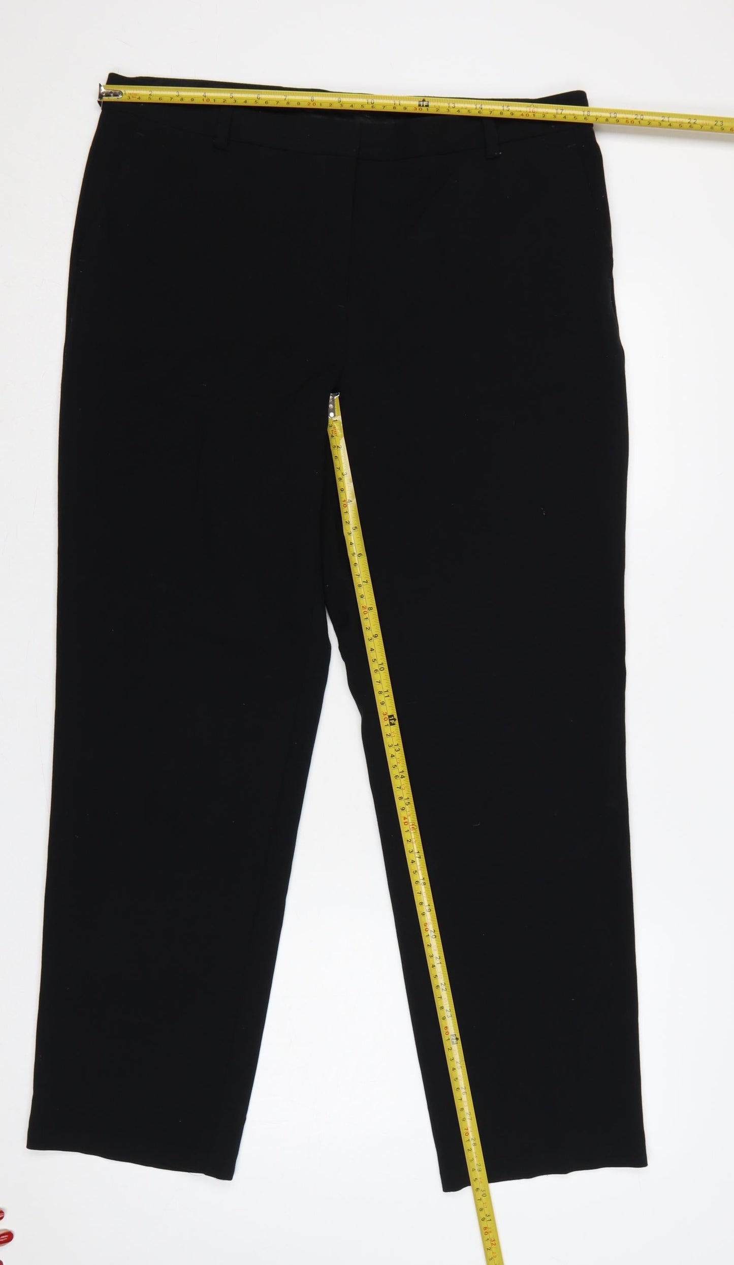 Marks and Spencer Women’s Black UK 16 Regular Straight Dress Trousers