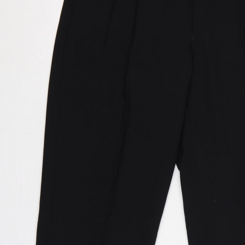 Burton Menswear Womens Black 34 Pleated Tapered Dress Trousers