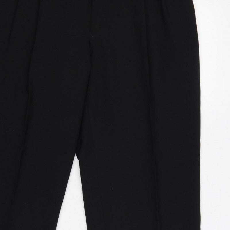 Burton Menswear Womens Black 34 Pleated Tapered Dress Trousers