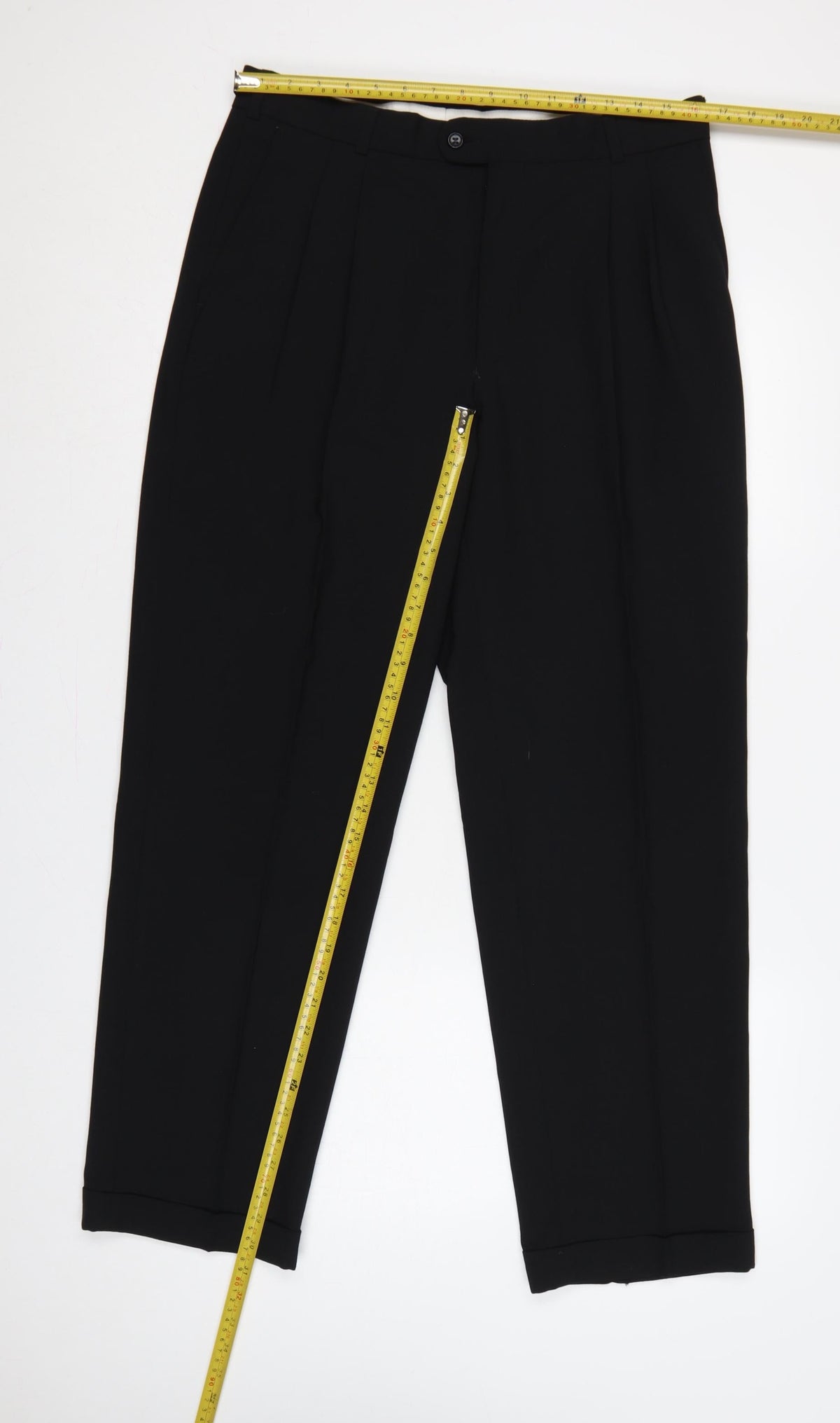 Burton Menswear Womens Black 34 Pleated Tapered Dress Trousers