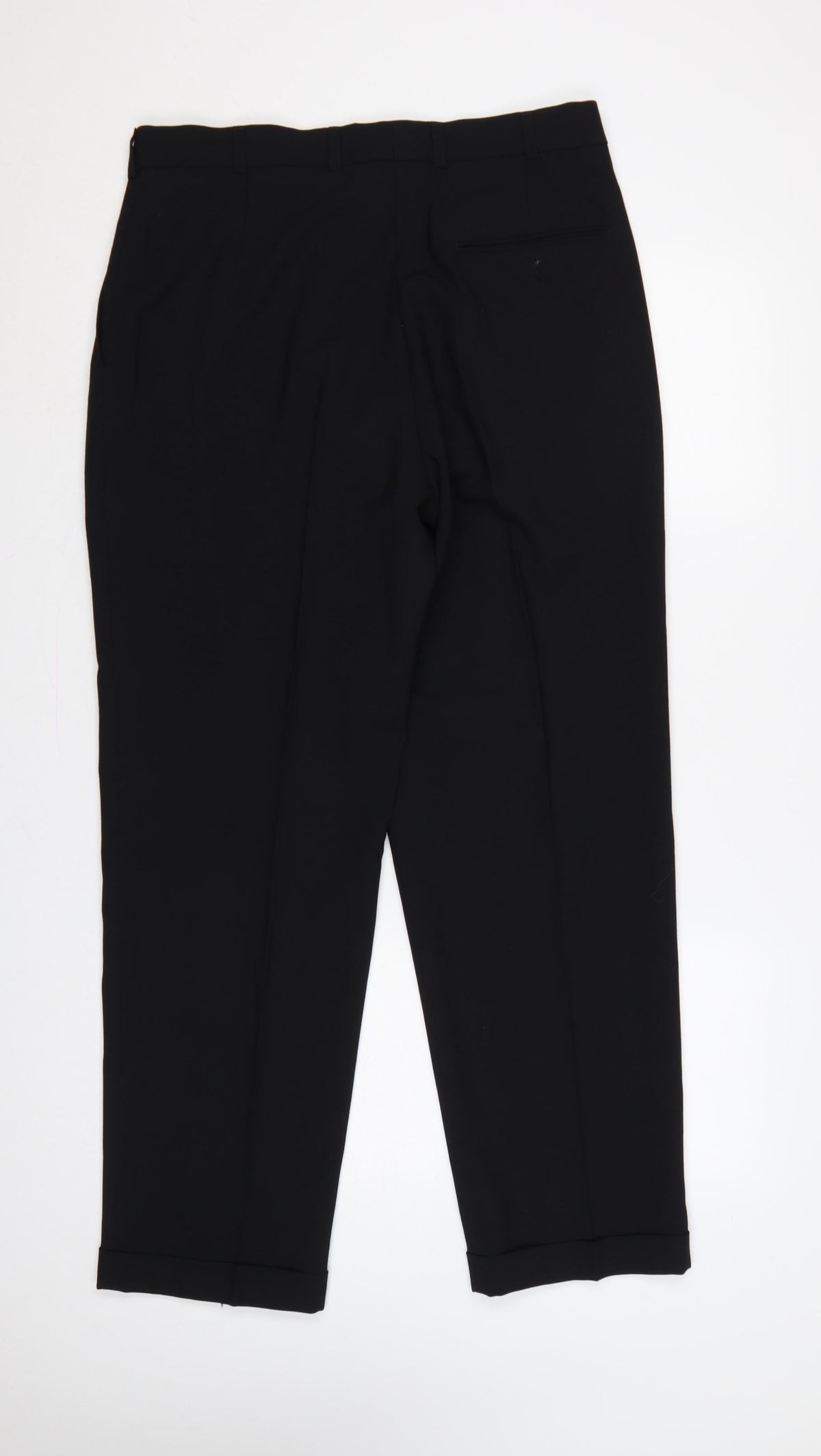 Burton Menswear Womens Black 34 Pleated Tapered Dress Trousers