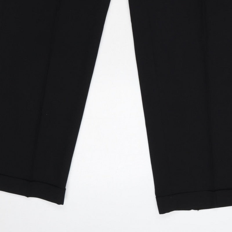 Burton Menswear Womens Black 34 Pleated Tapered Dress Trousers