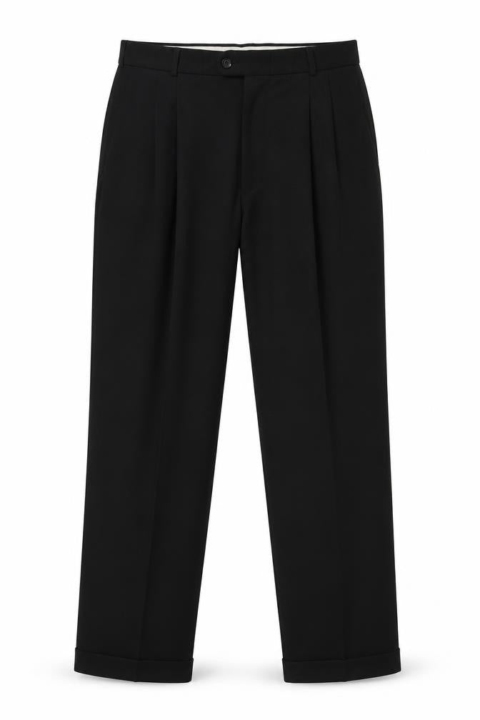 Burton Menswear Womens Black 34 Pleated Tapered Dress Trousers
