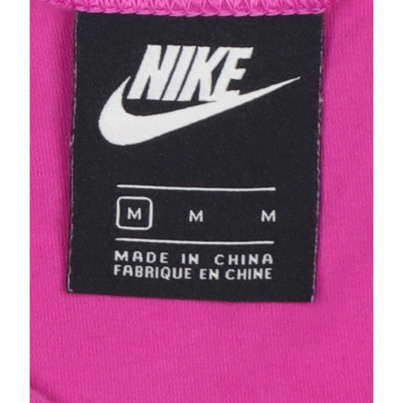 Nike Women Pink M Cropped Logo Tank Top Gym Stretch