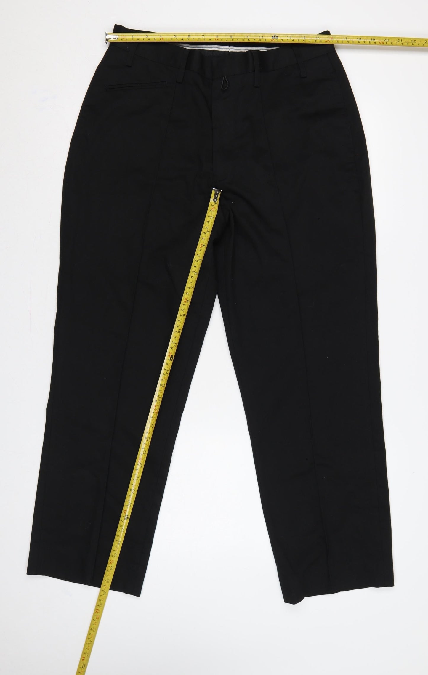 OPGEAR Men's Black 34S Straight Dress Trousers Polyester Cotton
