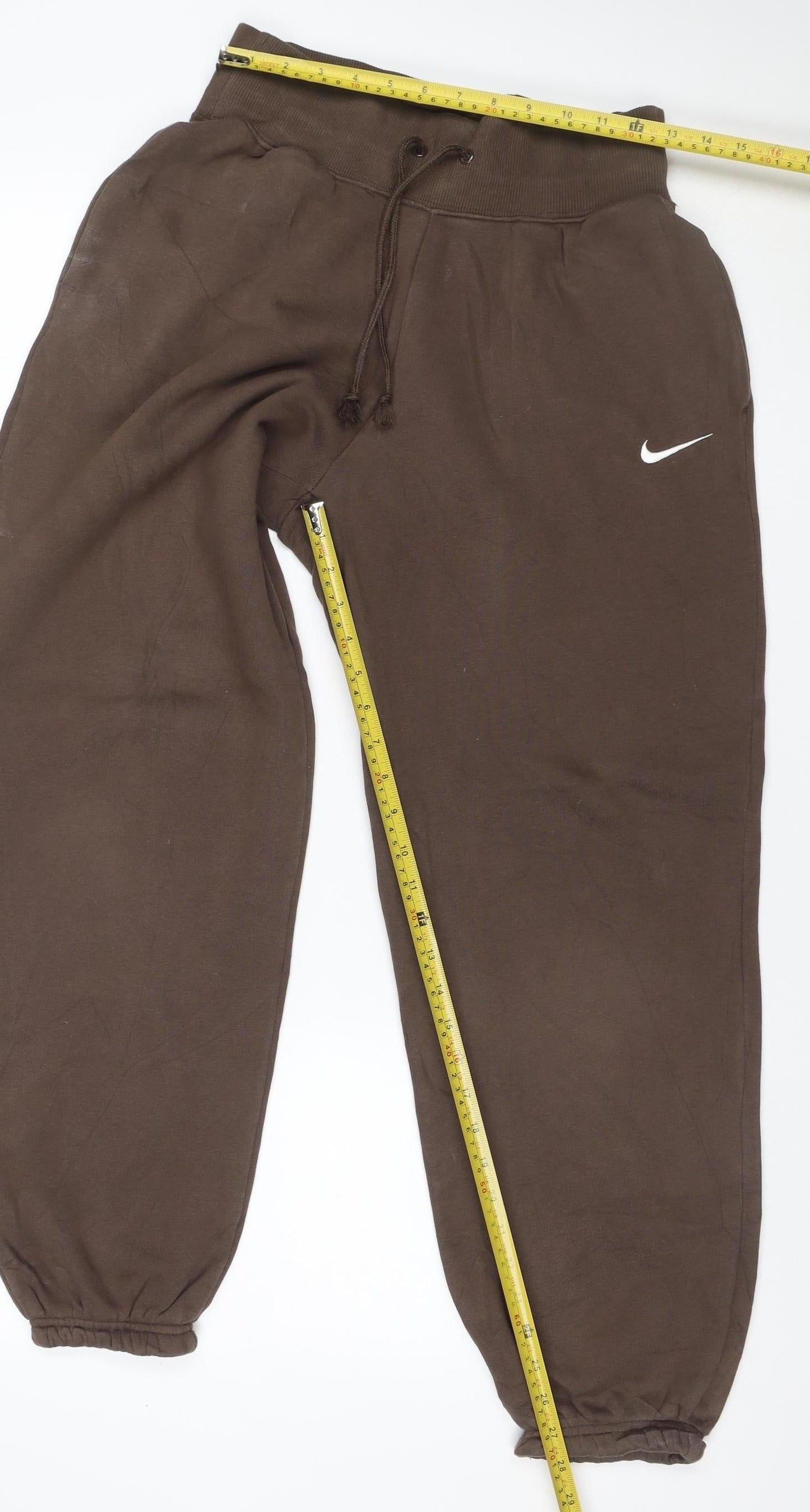 Nike Women Brown XS Jogger Sweatpants Drawstring Logo