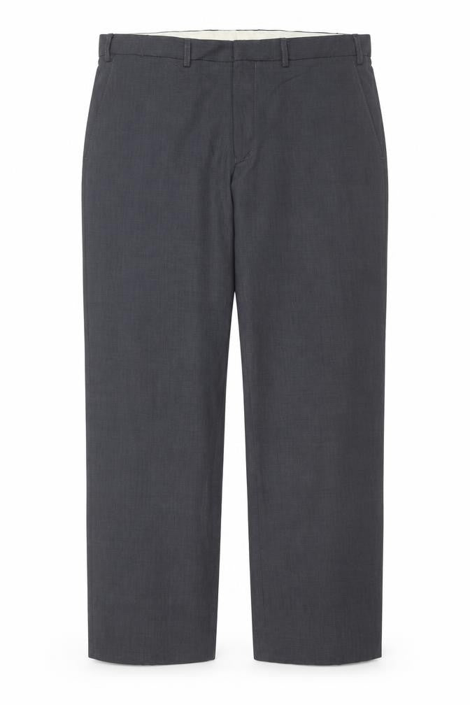Marks & Spencer Men Grey 36x29 Flat Front Dress Trousers