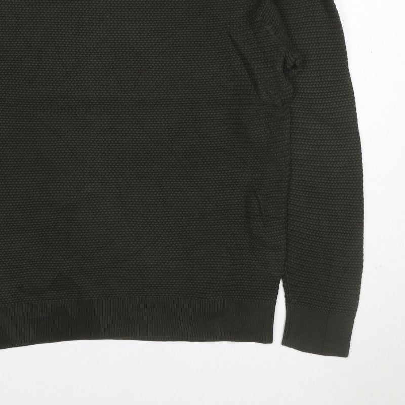 Additional view of COS Men’s Dark Green XL Cable Knit Crew Neck jumper