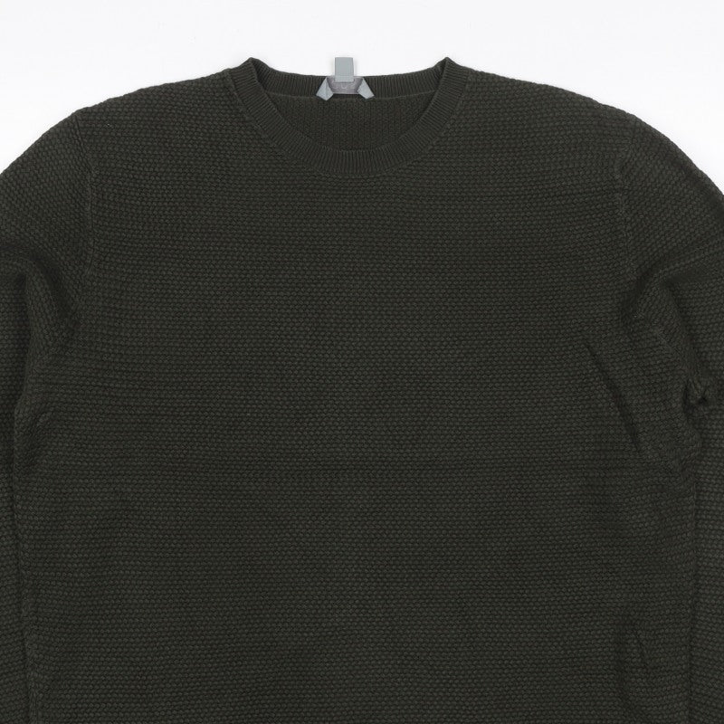 Additional view of COS Men’s Dark Green XL Cable Knit Crew Neck jumper