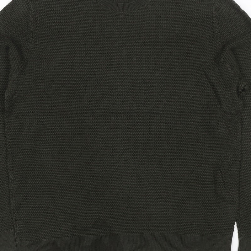 Additional view of COS Men’s Dark Green XL Cable Knit Crew Neck jumper