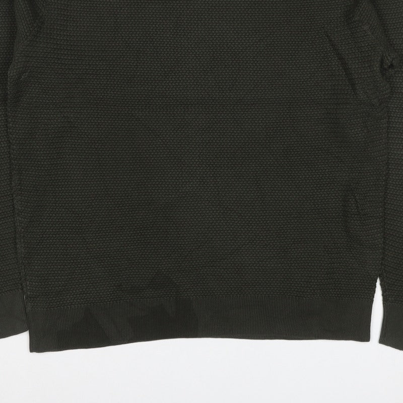 Additional view of COS Men’s Dark Green XL Cable Knit Crew Neck jumper