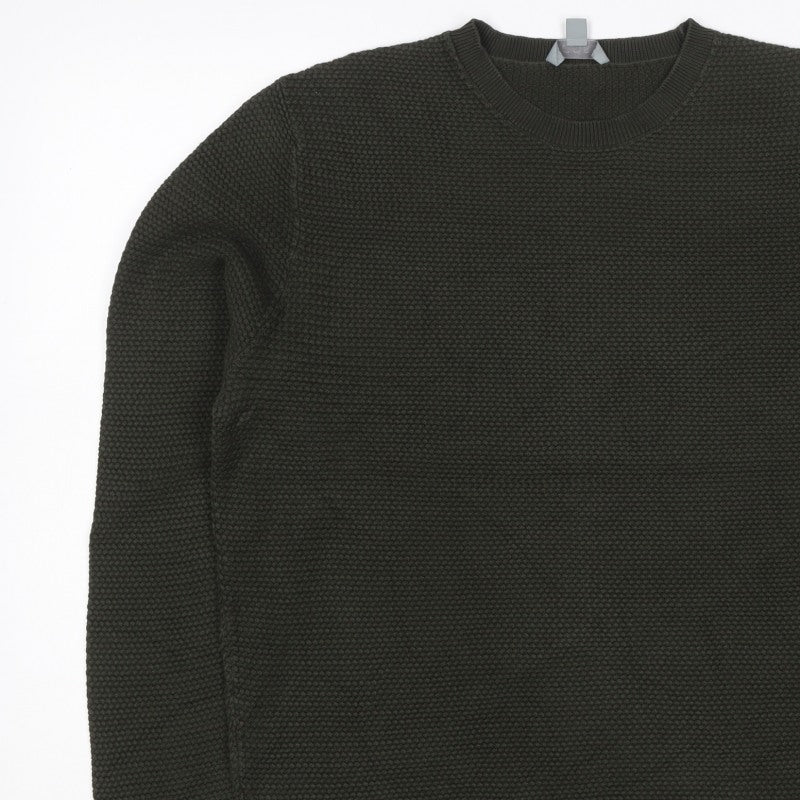 Additional view of COS Men’s Dark Green XL Cable Knit Crew Neck jumper