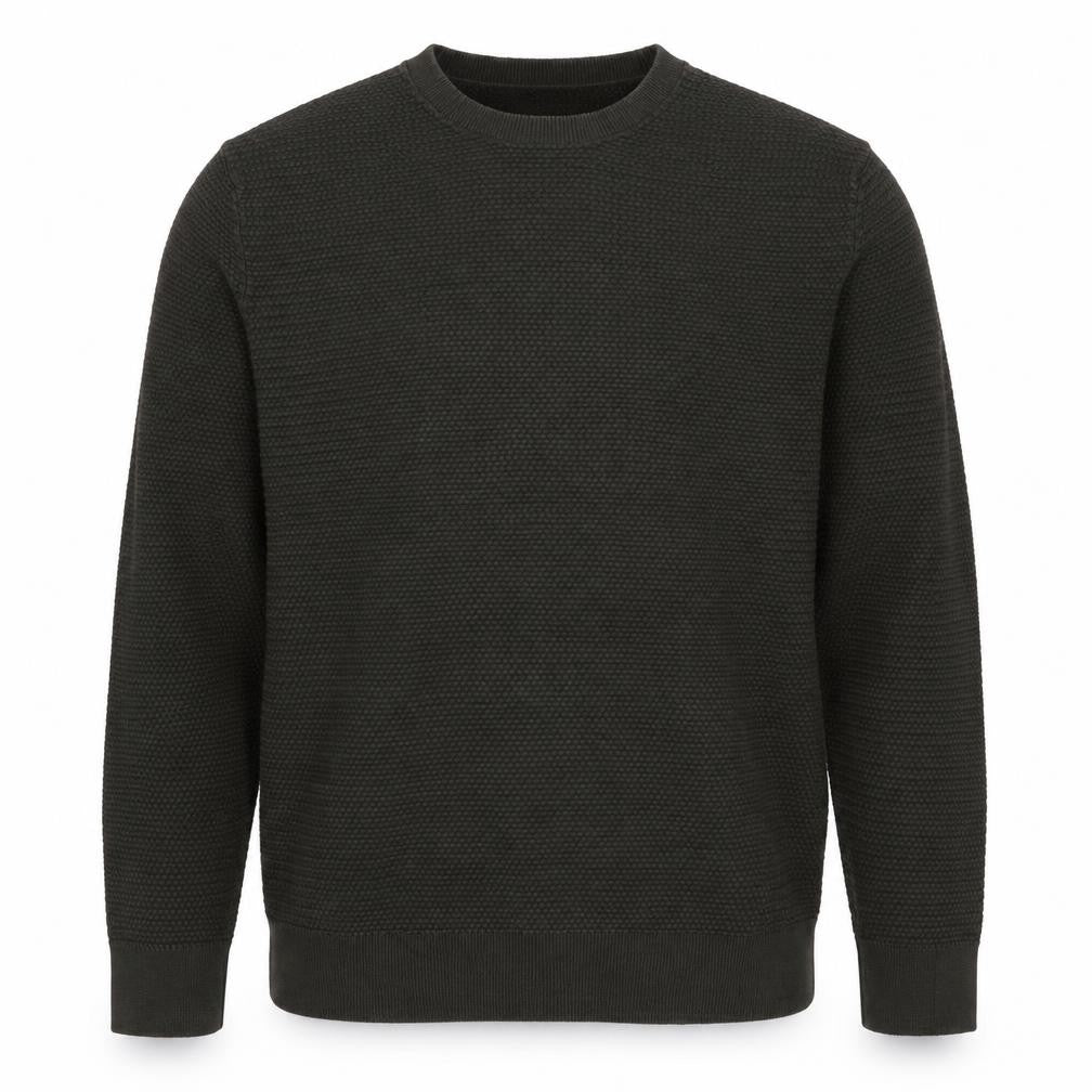 Front view of COS Men’s Dark Green XL Cable Knit Crew Neck jumper
