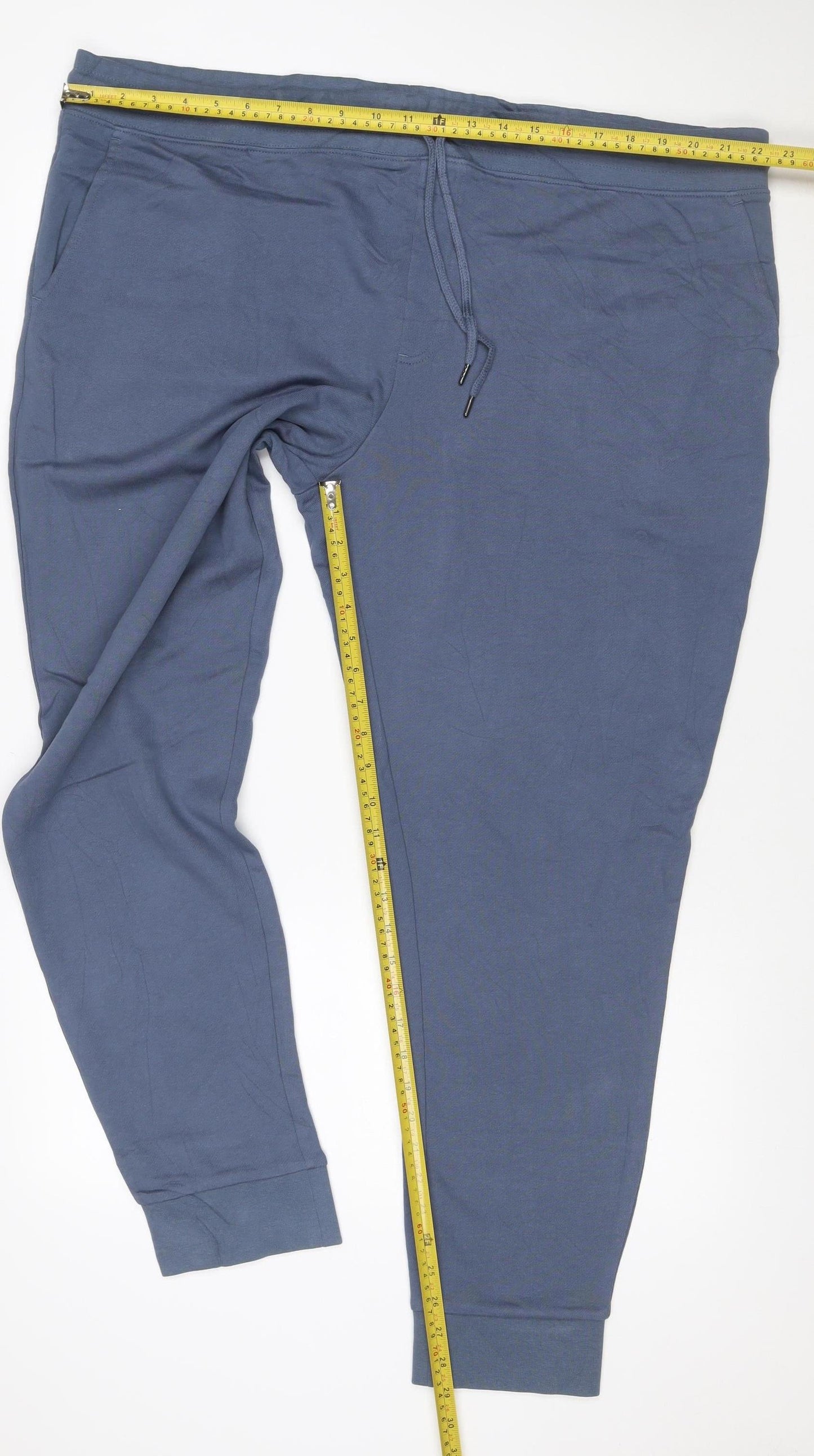 Marks & Spencer Men Blue 3XL Jogger Sweatpants Cotton Drawstring