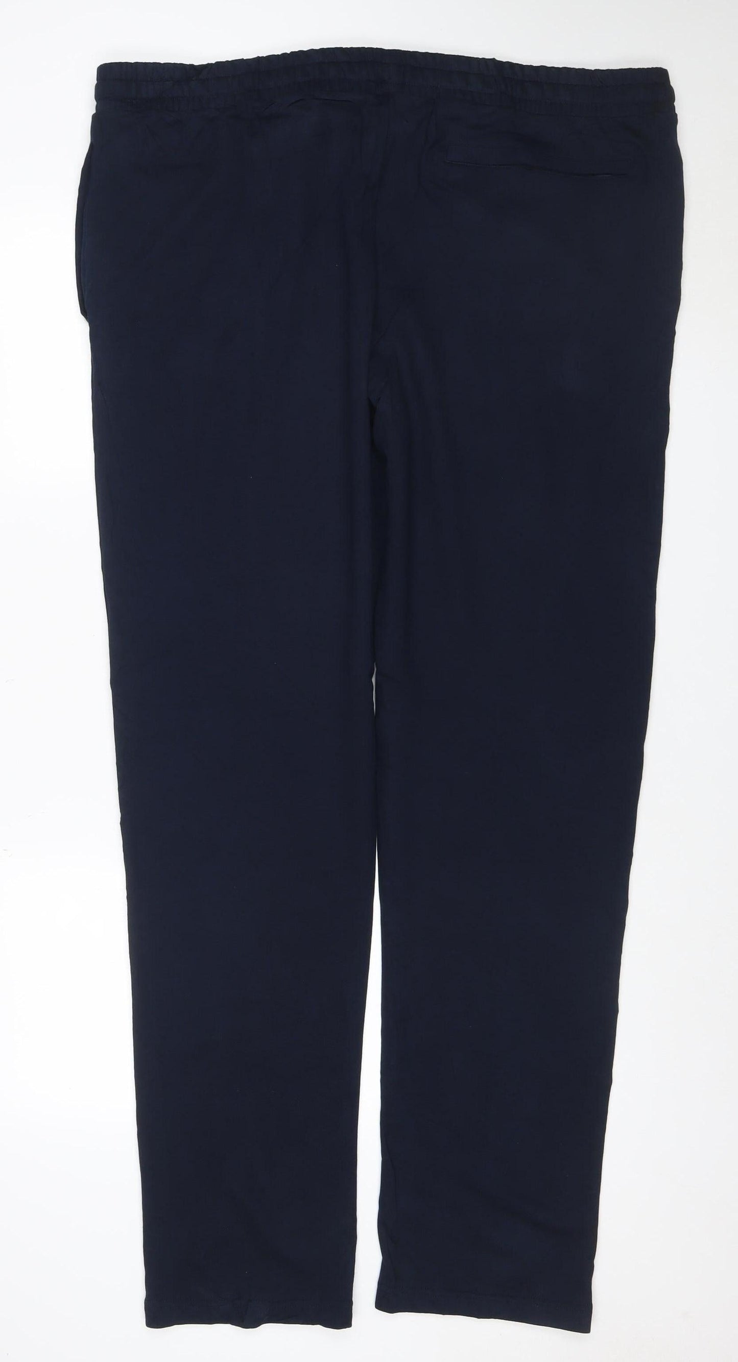 Marks & Spencer Men Blue 2XLT Long Sweatpants Drawstring Joggers