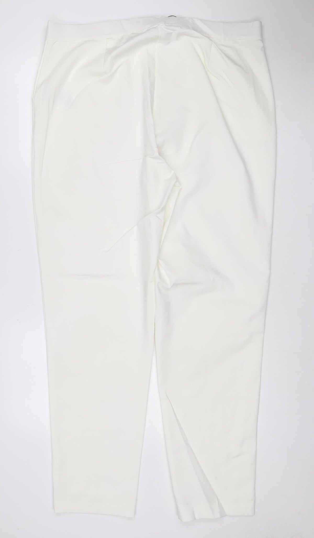 Marks & Spencer Women’s Ivory UK 20 Long Straight Leg Stretch Dress Trousers