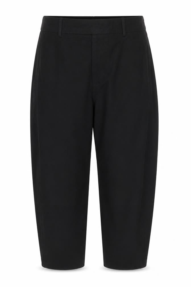 Zara Women’s Black XL Cropped Straight Leg Stretch Trousers