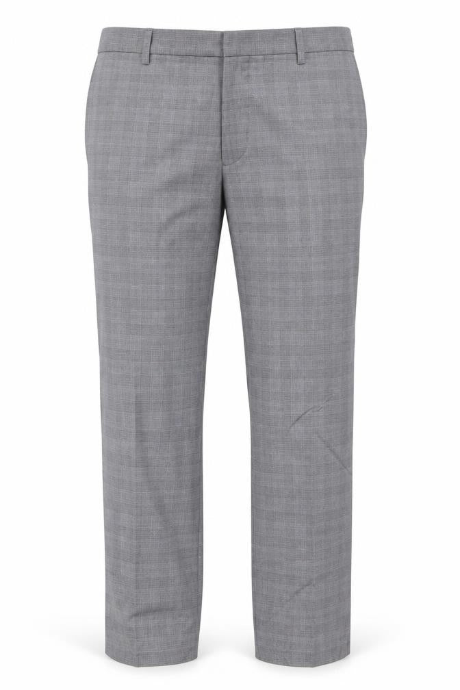 Marks & Spencer Men's Grey 36 Regular Fit Flat Front Dress Trousers