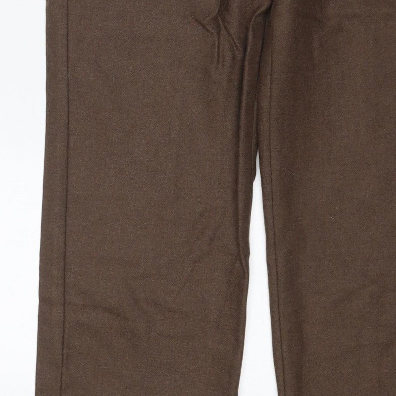 House of Bruar Women’s Brown Size 12 Classic Straight Dress Trousers