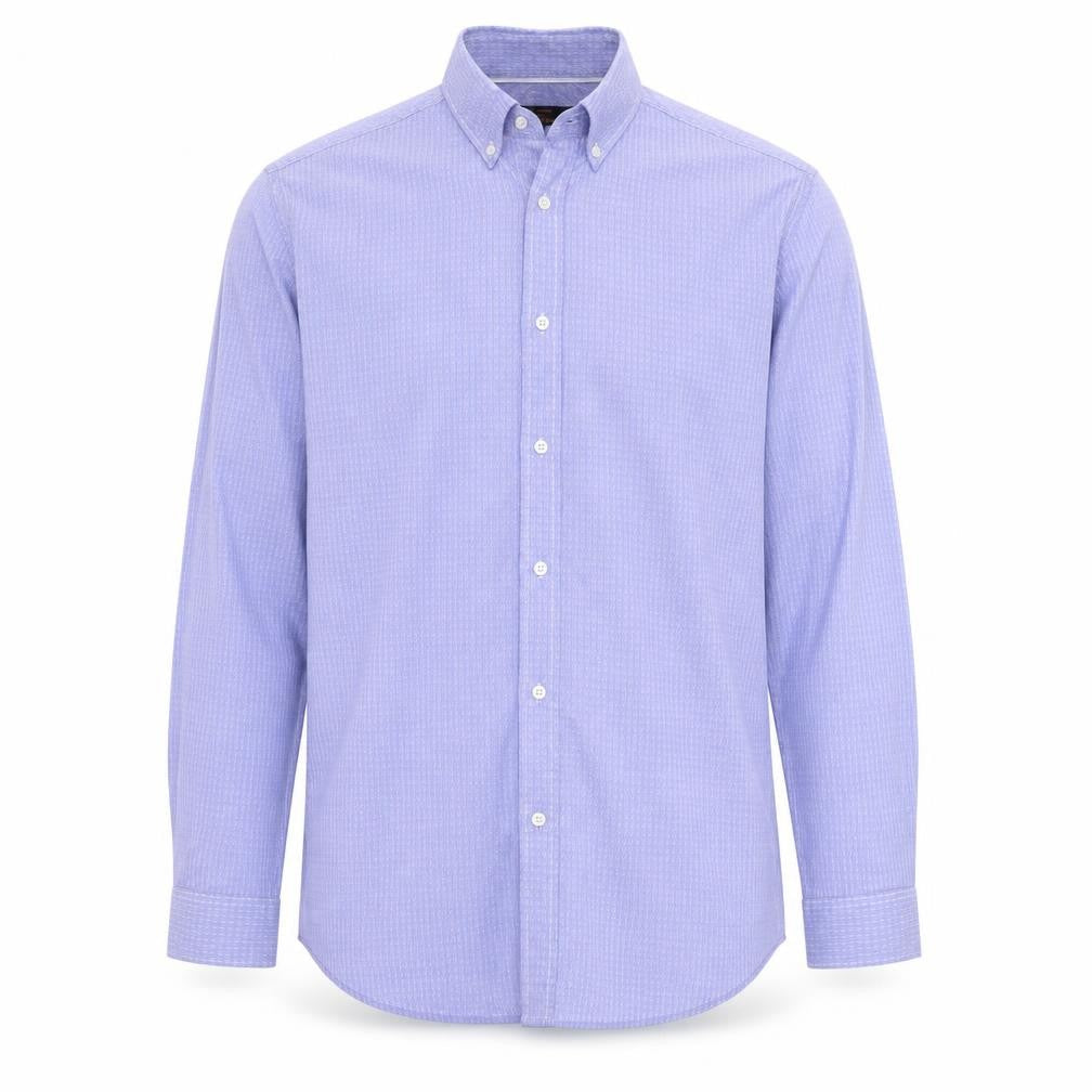 Ben Sherman Men’s Blue 16.5 Button-Down Long Sleeve Cotton Shirt