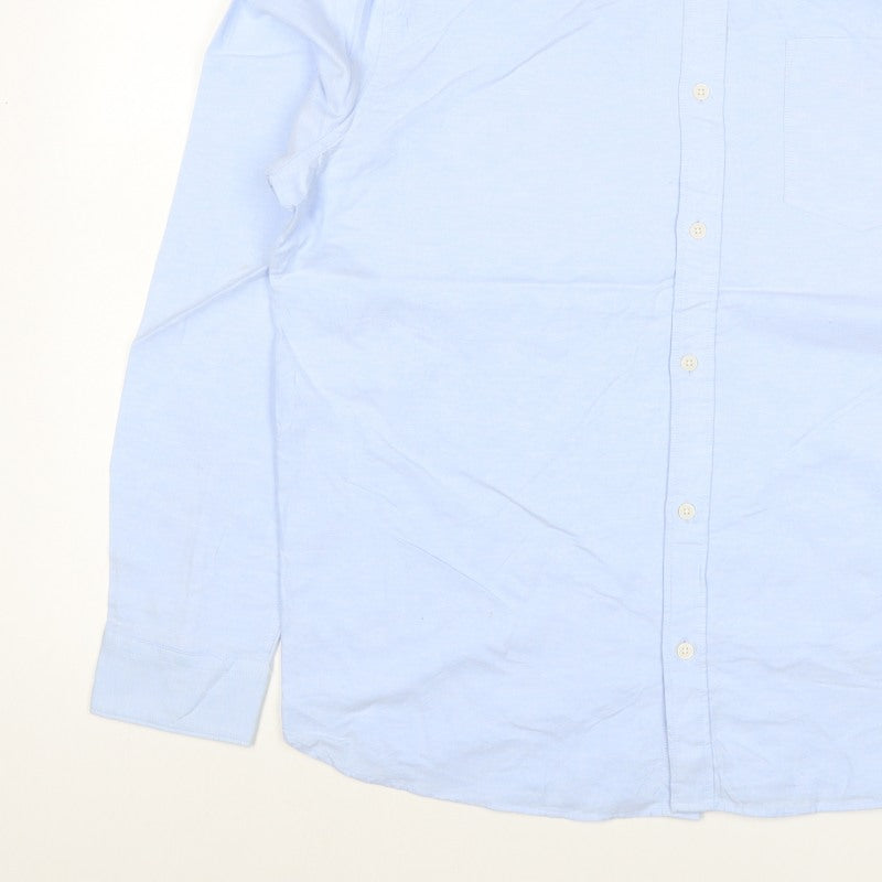 Additional view of Marks & Spencer Men Blue XL Regular Fit Button-Down Long Sleeve Shirt