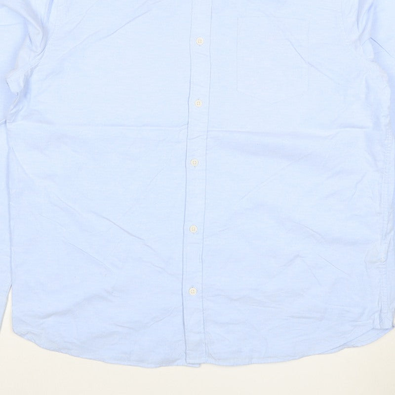 Additional view of Marks & Spencer Men Blue XL Regular Fit Button-Down Long Sleeve Shirt