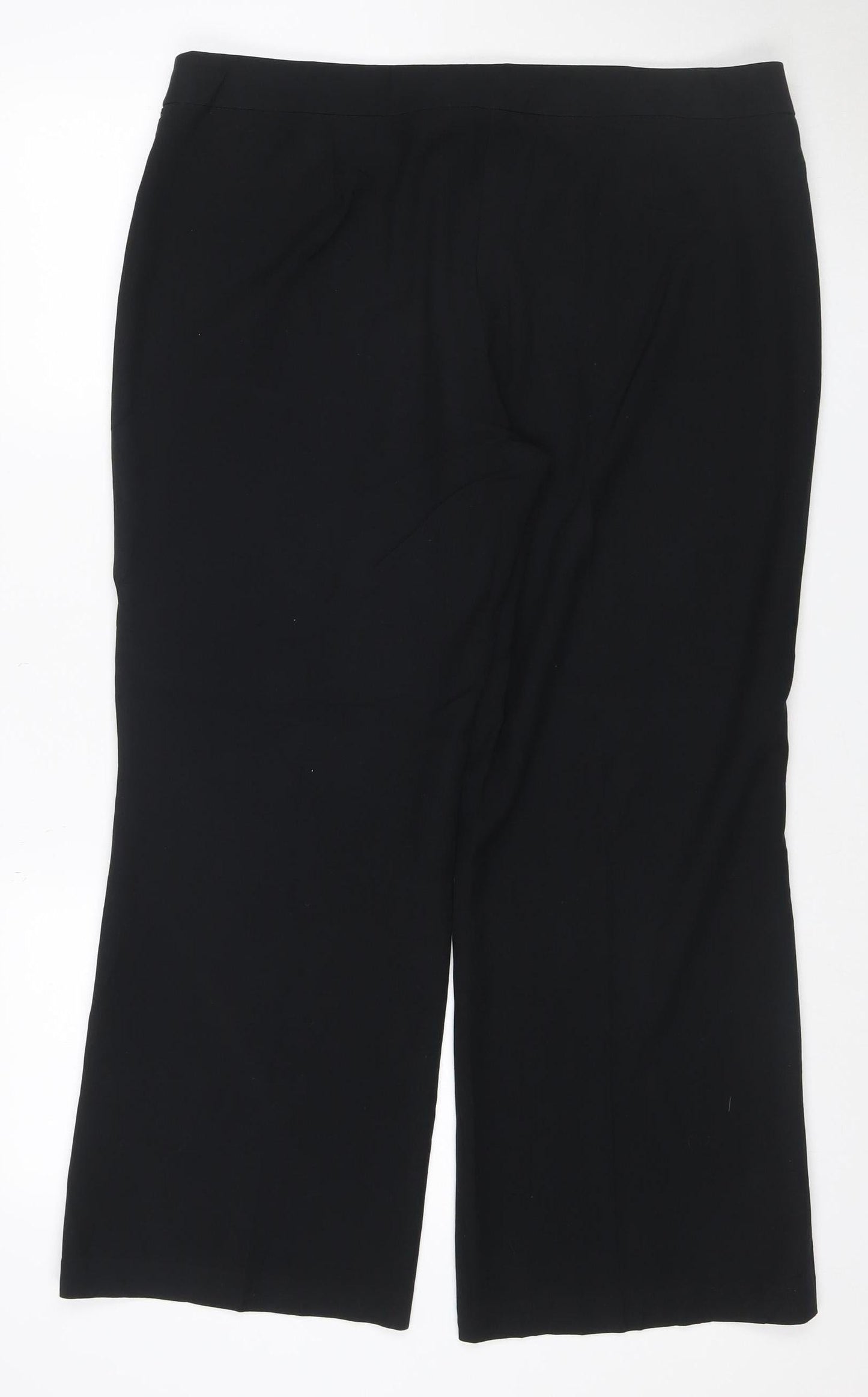 Marks & Spencer Women Black Size 16 Short Stretch Zip Pocket Trousers