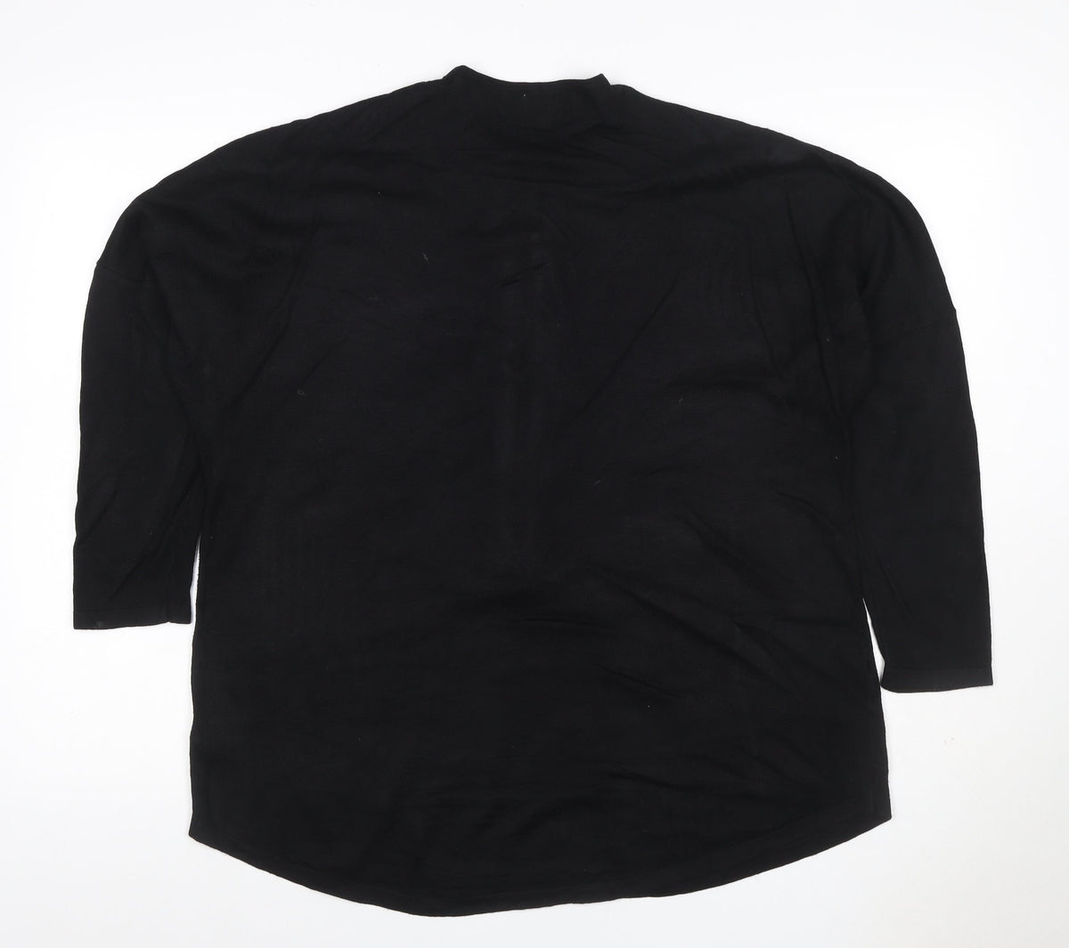 Apricot Women's Black Size 10 Long Sleeve Half Zip Tunic Top